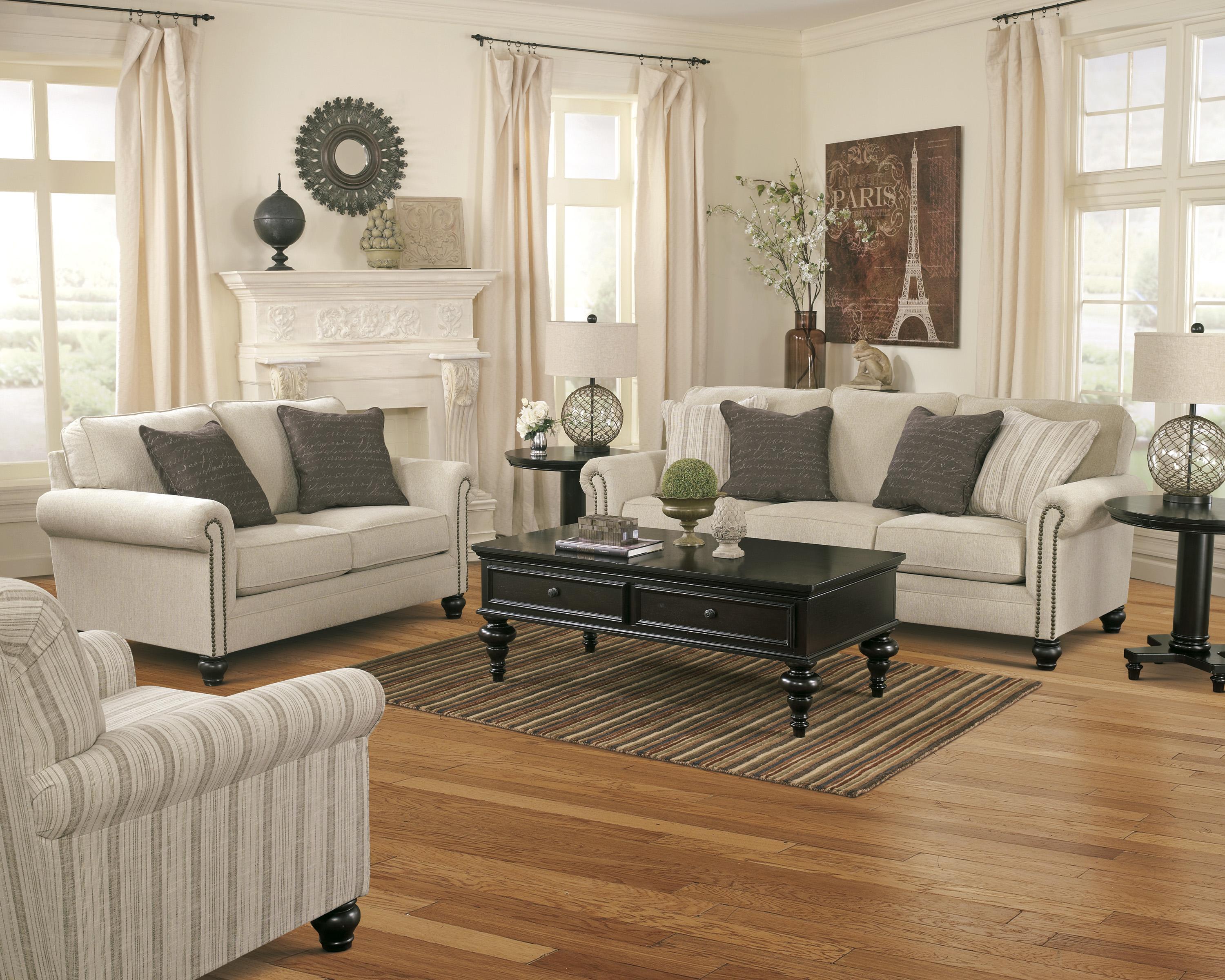 Transitional Stripe Accent Chair by Signature Design by Ashley | Wolf